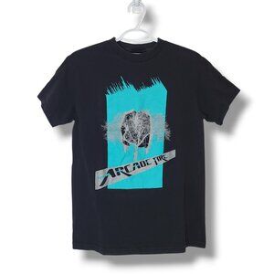 Y2k 2006 Arcade Fire Graphic Band Shirt Black Size S